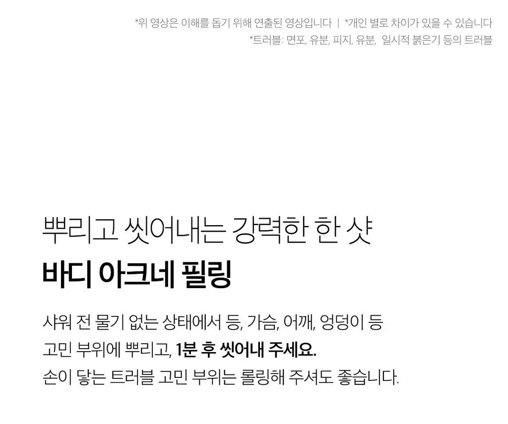 [NEW/바디트러블 케어] 메디큐브 레드 아크네 바디 필링 샷 110g 상세페이지 6